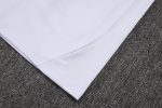 Real Madrid White Long Zipper Jacket with Blue Trim - 图片 3
