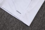 Real Madrid White Long Zipper Jacket with Blue Trim - 图片 4