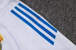 Real Madrid White Long Zipper Jacket with Blue Trim - 图片 5