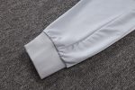 Real Madrid White Grey Long Zipper Jacket - 图片 3