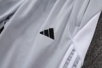 Real Madrid White Grey Long Zipper Jacket - 图片 4