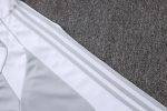 Real Madrid White Grey Long Zipper Jacket - 图片 6