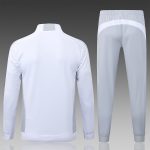 Real Madrid White Grey Long Zipper Jacket - 图片 7