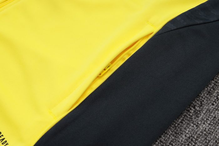 Real Madrid Yellow Long Zipper Jacket - 图片 4