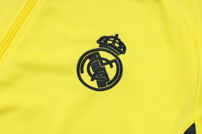 Real Madrid Yellow Long Zipper Jacket - 图片 5