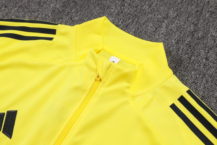 Real Madrid Yellow Long Zipper Jacket - 图片 6