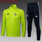 Real Madrid Green Retro Long Zipper Jacket
