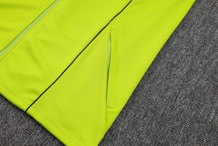 Real Madrid Green Retro Long Zipper Jacket - 图片 4