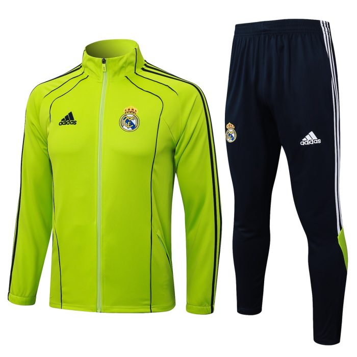 Real Madrid Green Retro Long Zipper Jacket - 图片 8