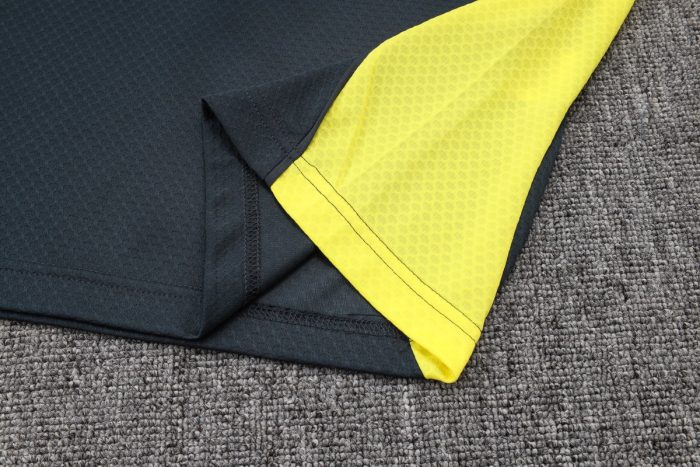 Real Madrid Polo Shirt Dark Gray with Green Trim - 图片 4