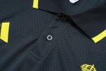 Real Madrid Polo Shirt Dark Gray with Green Trim - 图片 6
