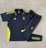 Real Madrid Polo Shirt Dark Gray with Green Trim - 图片 9
