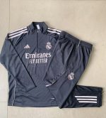 Real Madrid Kids Dark Gray Half-Zip Jacket - 图片 3