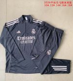 Real Madrid Kids Dark Gray Half-Zip Jacket - 图片 4
