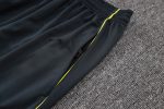Real Madrid Long Zipper Jacket Dark Gray with Yellow Sleeves - 图片 4