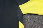 Real Madrid Long Zipper Jacket Dark Gray with Yellow Sleeves - 图片 5