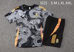 Real Madrid 24-25 Black Dragon Print Short Sleeve Training Set - 图片 2
