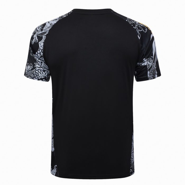 Real Madrid 24-25 Black Dragon Print Short Sleeve Training Set - 图片 7