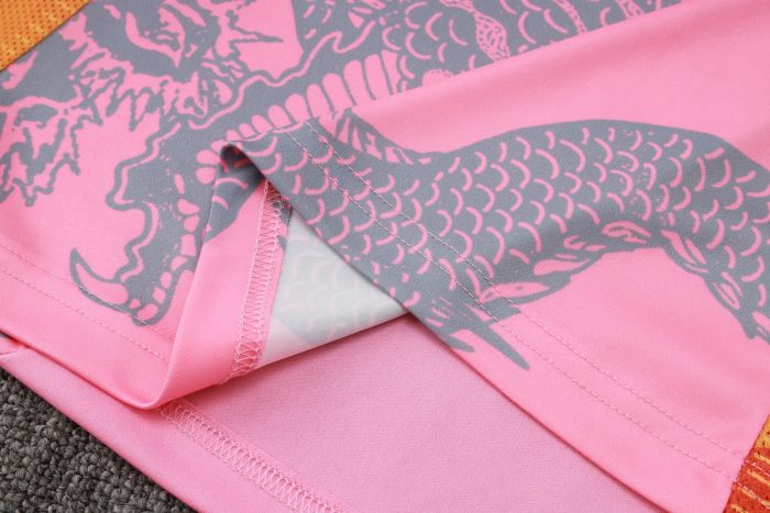 Real Madrid 24-25 Pink (Ink Dragon) Short Sleeve Training Shirt - 图片 4