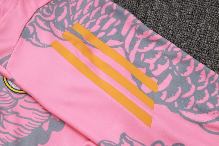 Real Madrid 24-25 Pink (Ink Dragon) Short Sleeve Training Shirt - 图片 6