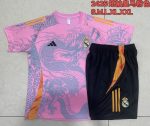 Real Madrid 24-25 Pink (Ink Dragon) Short Sleeve Training Shirt - 图片 9