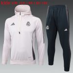 Real Madrid 24/25 Half-Zip Hoodie Light Pink Kids - 图片 2