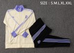 Real Madrid 24-25 Long Zipper Jacket Apricot - 图片 2