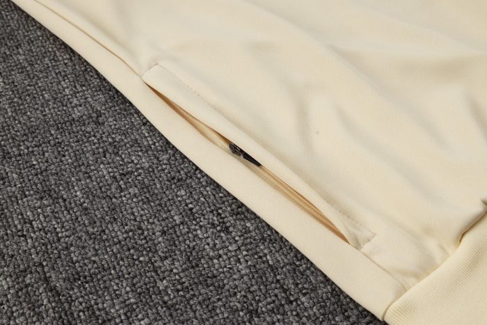 Real Madrid 24-25 Long Zipper Jacket Apricot - 图片 5