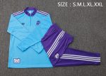 Real Madrid Light Blue Retro Polo - 图片 2