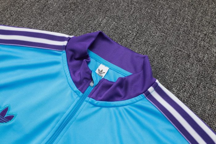 Real Madrid Light Blue Retro Polo - 图片 6