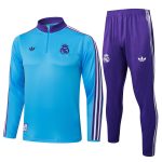 Real Madrid Light Blue Retro Polo - 图片 8