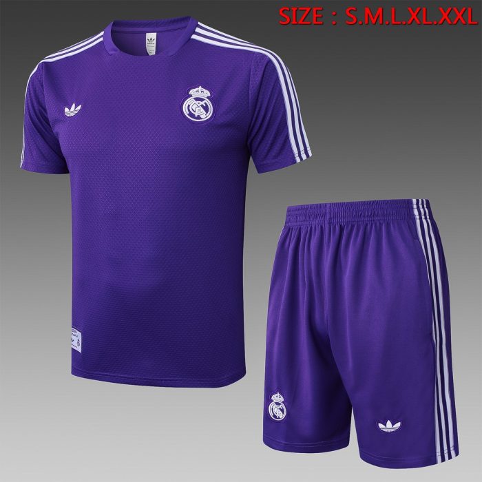 Real Madrid Purple Retro Edition Short Sleeve - 图片 2