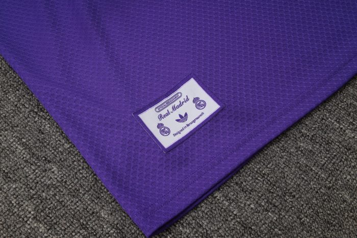 Real Madrid Purple Retro Edition Short Sleeve - 图片 4