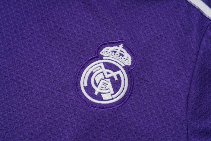 Real Madrid Purple Retro Edition Short Sleeve - 图片 5