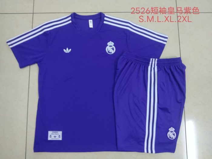 Real Madrid Purple Retro Edition Short Sleeve - 图片 9
