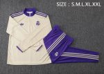 Real Madrid 25/26 Semi-Zip Jacket Apricot Retro Edition - 图片 2