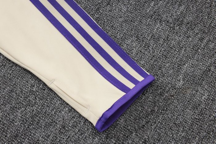 Real Madrid 25/26 Semi-Zip Jacket Apricot Retro Edition - 图片 4