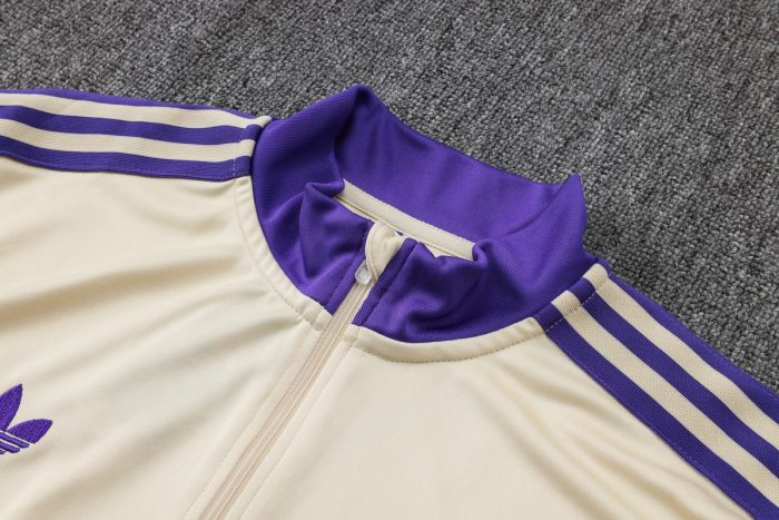 Real Madrid 25/26 Semi-Zip Jacket Apricot Retro Edition - 图片 6