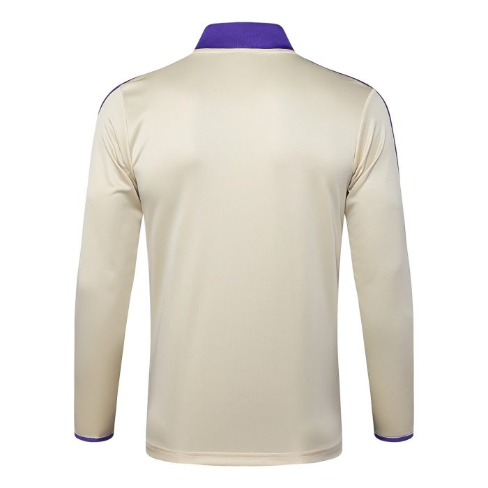 Real Madrid 25/26 Semi-Zip Jacket Apricot Retro Edition - 图片 7