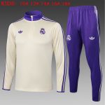 Real Madrid Kids Vintage Apricot Half-Zip Jacket