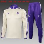 Real Madrid Kids Vintage Apricot Half-Zip Jacket - 图片 2