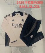 Real Madrid 24-25 Half Zip Jacket Light Pink - 图片 9