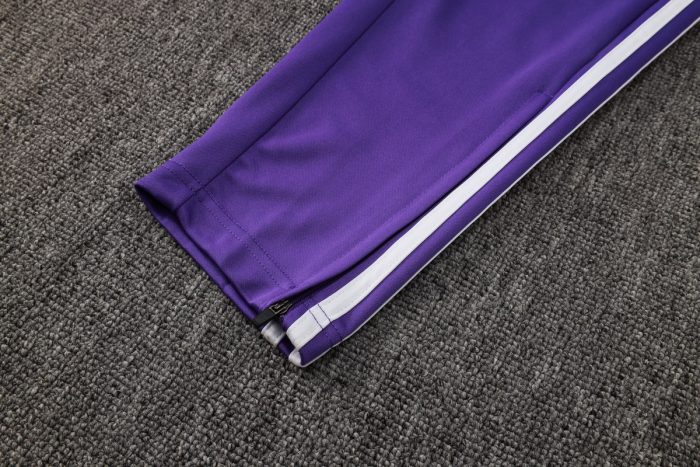 Real Madrid 24-25 White Retro Edition with Purple Collar - 图片 3