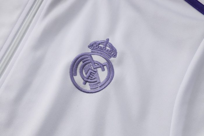 Real Madrid 24-25 White Retro Edition with Purple Collar - 图片 6