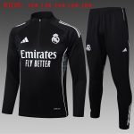 Real Madrid Black Kids' Half-Zip Jacket - 图片 2