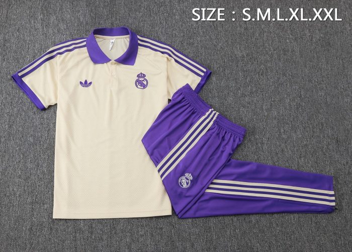 Real Madrid Vintage Polo Shirt in Apricot - 图片 2
