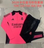 Real Madrid 24-25 Half-Zip Jacket Kids Fluorescent Pink - 图片 4