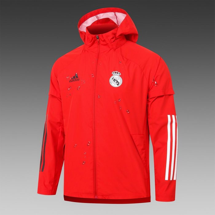 2021 Real Madrid Red Windbreaker S-2XL - 图片 8