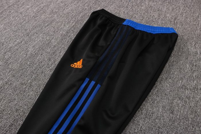 Real Madrid 21-22 Black Long Zip Jacket with Blue Trim - 图片 3