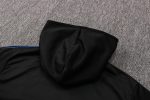 Real Madrid 21-22 Black Long Zip Jacket with Blue Trim - 图片 6